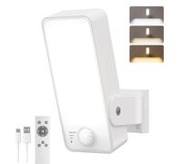 FULNIX Motion Sensor Light Outdoor, 10000mAh Rechargeable 600 Lumen Battery Powered Outdoor Light with 3 Modes, 3 Colors, IP65 Waterproof LED Security Light for Garden, Garage