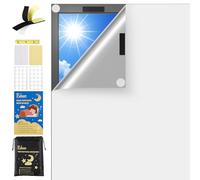 Fuloon Blackout Curtain, DIY Size/Shape Window Shades, Portable & Lightweight, No Drill Blackout Blinds Ideal for Baby Nursery,Dorm Room,Bedroom,Travel (40x57'', White)