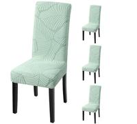Fuloon Stretch Dining Chair Covers 4 Pack Wrinkle Free, Jacquard