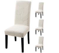 Fuloon Stretch Dining Chair Covers 4 Pack Wrinkle Free, Jacquard
