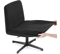 Fuloon Waterproof Cross Legged Office Chair Cover - Armless Wide Desk Chair Slipcover for Vanity, Nail Salon & Mid Back Accent Chairs