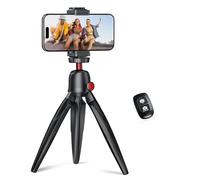 Fuloview Phone Tripod, Flexible Cell Phone Tripod with Wireless Remote, Mini Tripod Stand Compatible with Cell Phones, Cameras