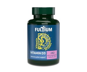 Fultium D3 + K2 with Calcium, Magnesium, Zinc | 400 IU Vitamin D3 | Calcium 800mg, Magnesium 400mg | Immune, Bone & Muscle Support | from the UK’s No.1 Vitamin D Prescription Brand** | Vegan, Non GMO