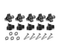 Fulton 1/4 inch x 20 tpi T-Track/T-Slot Through-Hole Knobs Bolts and Washers Accessory Replacement Parts (10 Pack)