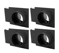 Fulton 2-1/2 inch Blast Gate - Double Sided Tapered Ports - Airflow Control Dust Collection Fittings for Shop Vacuums and 2-1/2" Hose - (4 Pack)