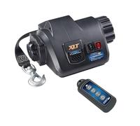 Fulton 500621 XLT Marine Trailer Winch, Powered, 10,000 lbs. Capacity, 15 Foot Strap, Wireless Remote Included