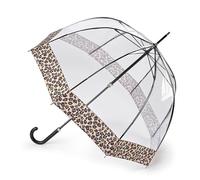 Fulton Birdcage 2 Luxe Natural Leopard Print Umbrella