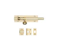 Fulton & Bray Architectural Barrel Bolt 100m x 30mm - Polished Brass