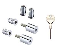 Fulton & Bray FB319 Quality Roller Sash Window Stop Restrictor for Child Safety and Security - Comes With Key Included (Polished Chrome)