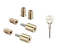 Fulton & Bray FB319 Sash Window Stop Restrictor for Child Safety and Security - Comes With Key Included (Polished Brass)