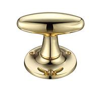 Fulton & Bray Oval Extended Mortice Knob - Polished Brass