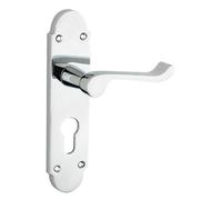 Fulton & Bray Oxford Euro Profile Lock Furniture 170 x 42mm Polished Chrome From The Door Handle Store