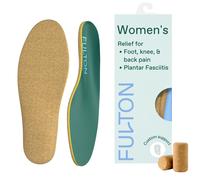 Fulton Custom Molding Cork Shoe Inserts for Women -Overpronation & Pain Relief Orthotic Insoles + Plantar Fasciitis Arch Support Inserts for Flat Feet