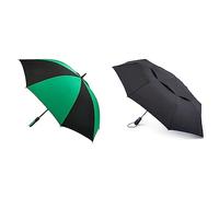 Fulton Cyclone Stick Umbrella, 100 cm, 1 L, Black/Green & Tornado Umbrella Black, One size