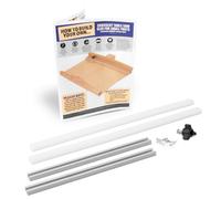 Fulton DIY Table Saw Crosscut Sled Kit with 2 UHMW Bars 2 Aluminum Tracks 1 Knob and 1 Bolt along with Full Color HOW TO BUILD Y
