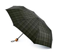 Fulton Hackney 2 Umbrella Charcoal Check Print, One size