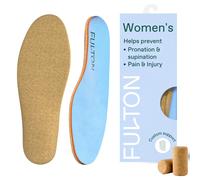 Fulton Insoles Women's Active Inserts with Custom Molding - Cork & Shock Absorption for Stability - Athletic Running Insoles for Women Prevent Overpro