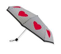 Fulton Minilite-2 Umbrella, Compact Folding, Light Travel Umbrella, Love Hearts Spot