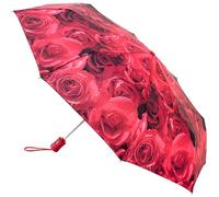 Fulton Open & Close 4 - Auto Folding Umbrella - Photo Rose Red
