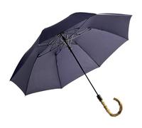 Fulton Portobello Umbrella, Navy, Automatic Open Mechanism, Bamboo Crook Handle