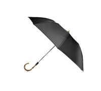 Fulton Portobello Umbrella, Black, Automatic Open Mechanism, Bamboo Crook Handle, UPF30+