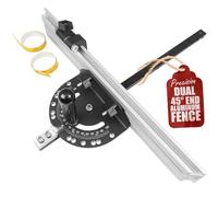 Fulton Precision Miter Gauge with Aluminum Miter Fence with 45 degree Angled Ends for Maximum Stock Support and a Repetitive Cut Flip Stop