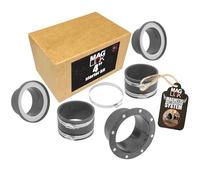 Fulton Woodworking Tools 4" MagLink Starter Kit, Magnetic Dust Collection Quick Connect Fittings for Dust Collectors, Quickly Move Hose Between Machines