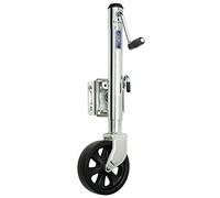 Fulton XP15 0101 Steel Swing-Away Bolt-On Jack with 10"""" Travel and 8"""" Poly Wheel - 1500 lb. Weight Capacity