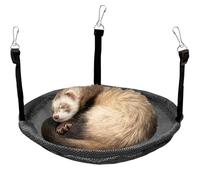 FULUE Ferret Hammock Round 12 Inch, Breathable Mesh Hanging Bed for All Ferret Nation/Midwest Cages, Cozy Donut Cuddle Pod for Sleeping,Perfect Round Shape for Natural Sleep