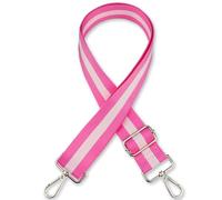 FULUJIDI Bag Strap Nylon Striped Belt Bags Strap Accessories For Women Fashion Adjustable Shoulder Handbag Strap Decorative Accessories Bags 5-Silver