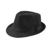 FULUJIDI Fedora Trilby Felt Hats Fedora Hat Wide Brim Panama Cap Beach Sun Hat Breathable Cowboy Hat Elegant Women Men Trilby Cap Jazz Cap Black