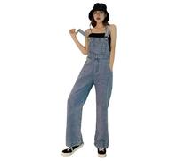 FULUJIDI Jeans Pants Denim Denim Overalls Stylish Women'S Denim Suspender Jumpsuit Adjustable Straps High Waist Big Pockets Trendy S Lightblue