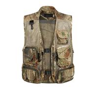 FULUJIDI Vests Camouflager Men'S Multi Pocket Mesh Vest Thin Photography Fishing Vest M 4 (Buckle)