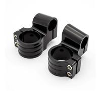 FULUSIC Motorbike Handlebar Risers 7/8" Universal Motorcycle 22 Mm Riser Rised Handle Bar Handlebars Clip On Heads Clamps Accessories Handlebar Bar Risers(Black,43mm)