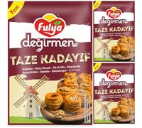 Fulya Degirmen Pastry Threads Fresh Kadayif Turkish style dessert 400 Gram x 3 Packs by Pufai Grocery
