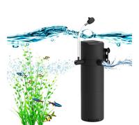 FUMAK 210GPH Fish Tank Filter in-Tank Filter for 40-60 Gallon Tanks, 3-Stage Internal Aquarium Filter Turtle Tank Filter with Dual Water Outlet & Aeration