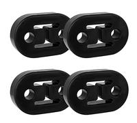 Fumanduo 4Pcs Exhaust Hanger Rubber, Universal Rubber Exhaust Mount Bracket Car Heavy Duty Exhaust Insulator Shock Absorbent Mount Bracket Bushing Muffler Insulator, 2 Holes, 12mm