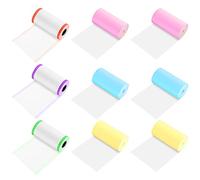 Fumanduo 9 PCS Color Thermal Paper Roll, Direct Thermal Paper Mini Colour Printing Paper Thermal Receipt Photo Printer Label Paper Roll for Mini Printer, 57 * 30mm (Non-Adhesive)