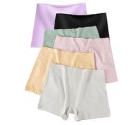 FUMANLOU 6pcs Plus Size Middle Elderly Women's Boyshorts Underwear Soft Seniors Ladies Panties Boxer Briefs Cotton Sports Shorts (XXL) Multicolour