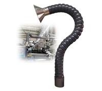Fume Extraction Arm with Adjustable Hood, Flexible Exhaust Hose for Welding Smoke and Industrial Workshop Ventilation, 360° Articulated Design