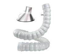 Fume Extractor Hose with Hood | For Laser Engraving Soldering Black White ID 100-200mm 1-2m(Wh(l 2m/6.5ft),Id 100MM/3 8/9 in)
