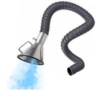 Fume Extractor Soldering 360° Positioning Air Extractor Flexible Duct Collector Arm with Stainless Steel Hood Soldering Fume Extractor for Laboratory Engraver,OD 200mm(7.9"),L1m/3.3 ft