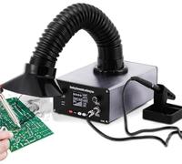 Fume Extractor with 4 Stage Filtration, 150W Adjustable Speed, LED Lighting, 75W Soldering Station, 0-450℃ Temperature Control for DIY Welding and Soldering