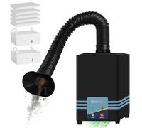 FumeClear FC-2001S Solder Fume Extractor, 128m³/h Strong Suction, Low Noise High Efficiency 3-speed Smoke Extractor, For 110V to 220V Wide Voltage Suitable for Hand Soldering