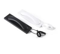 Fumei 3.5mm Retro Telephone Handset Reduce Cell Phone Radiation Mic Speaker Handheld Receiver for Andriod Phone iPhone/iPad (Black&Base)