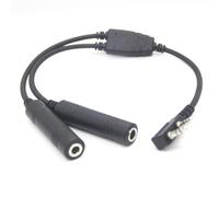 Fumei General Aviation (GA) Headset to K Plug Adapter Cable for Kenwood Baofeng HYT Two Way Radio