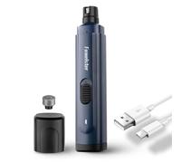 Fumeister Pet Nail Grinder for Dogs - Quiet 2-Speed Rechargeable Dog Nail Trimmer with Type-C Charging, Low Noise Paw Grooming for Dogs & Cats (Blue)