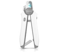Fumeister Type-C Rechargeable Dog & Cat Nail Clippers - LED Pet Nail Trimmer Extra Sharp for Small & Medium Dogs (Grey)