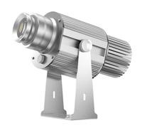 FUMENG 35W LED Custom Image GOBO Logo Projector Light for Indoor/Outdoor IP67 Waterproof Party Lighting Wedding,Silver,Remote Control