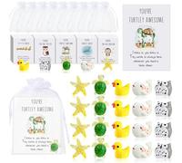 Fumete 100 Set Employee Appreciation Gifts Bulk for Coworkers Thank You Staff Gift Animal Pun Inspirational Note Cards Funny Resin Ducks Stars Whales Turtles Owls Office Gifts Pocket Favors